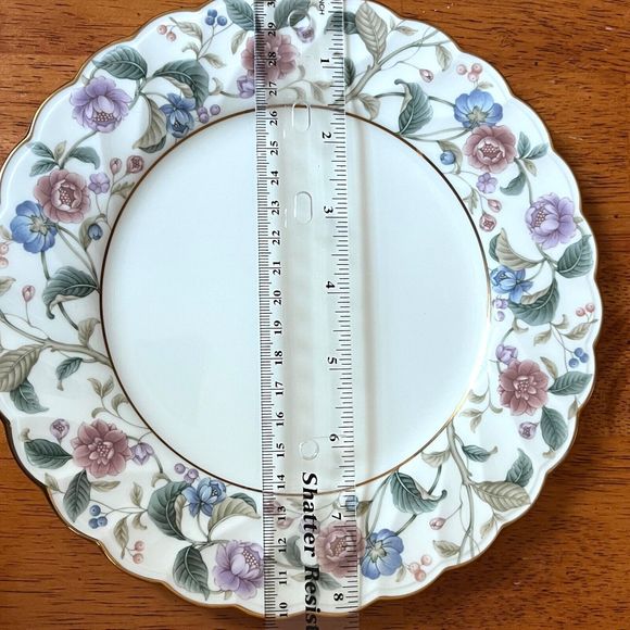 NORITAKE La Prada  8" Salad Plate Bone China Floral Discontinued - Picture 10 of 10